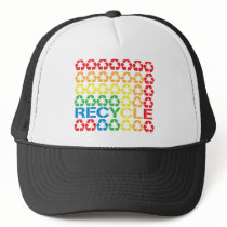 retro recycle trucker hat