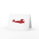 Retro Red Airplane Greeting Cards