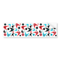 Retro Red Black & Aqua Starburst Boomerang bumper stickers by JuJuGarden Retro Red Black & Aqua Starburst Boomerang bumper stickers