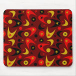 Retro Red Black & Gold Starburst Boomerang Use Pads