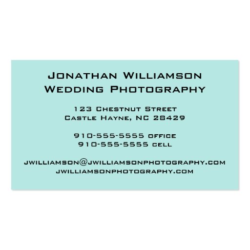 Retro Red Camera Photography Business Cards (back side)