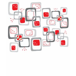 Retro Red Cherry Squares T-shirt shirt