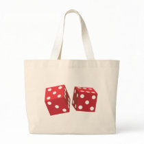 Retro Red Dice Tote Bag