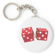Retro Red Dice Key Chains