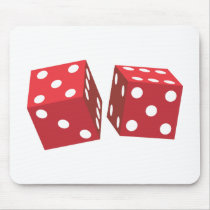 Retro Red Dice Mousepad