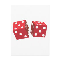 Retro Red Dice Postcard