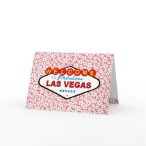 Retro Red Flowers Las Vega Cards by vegasdusoleil Retro Red Flowers Las Vega Cards