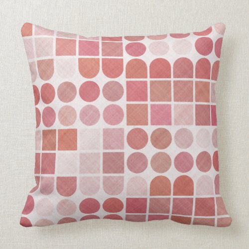 Retro Red Geometric Pattern mojo_throwpillow