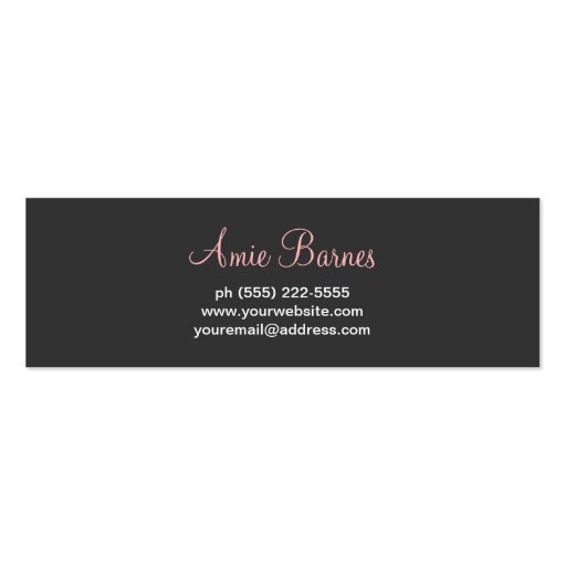 Retro Red Kissing Lips Makeup Artist White Beauty Business Card Template (back side)