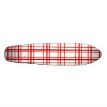 Retro red plaid skate board