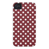 Retro Red Polka Dot Iphone 4/4S Case iPhone 4 Case