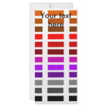 Retro red purple black orange dashes rack card template