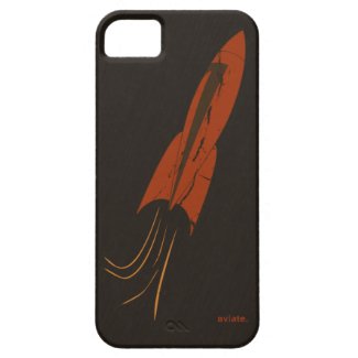 Retro Red Rocket iPhone 5 Case by aviate.