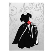 Retro Red Rose Debutante Ball Invitation
