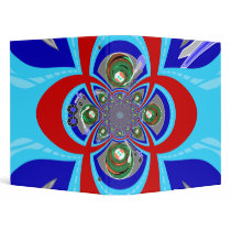 Retro red white blue turntable design vinyl binders