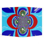 Retro red white blue turntable design vinyl binders