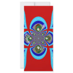 Retro red white blue turntable design rack card design