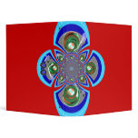 Retro red white blue turntable pattern binders