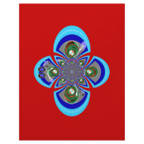 Retro red white blue turntable pattern letterhead design