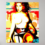 Retro Redhead - Vintage Retro Print
