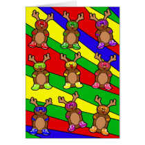 Retro reindeer posse cards