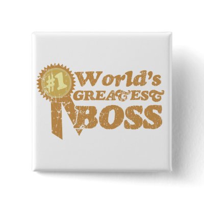 Retro Ribbon Great Boss Button by cubiclewars