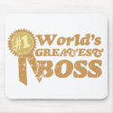 Retro Ribbon Great Boss Mousepad by cubiclewars Retro Ribbon Great Boss Mousepad