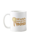 Retro Ribbon Great Boss Mug by cubiclewars Retro Ribbon Great Boss Mug