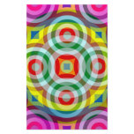 retro ring pattern stationery design