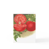 Retro Ripe Tomatoes Blank Cards Farmers Market