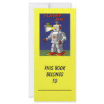 RETRO ROBOT BOOKMARKS 2 CUSTOMIZED RACK CARD