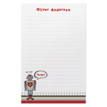 Retro Robot Kid Personal / Thank You Stationery
