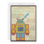 Retro Robot-kids birthday invitation -6