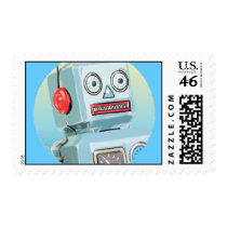 Retro Robot Postage postage by MDKgraphics Retro Robot Postage postage