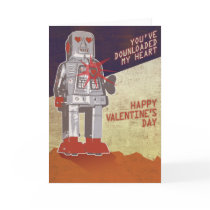 Retro Robot - You've Downloaded My Heart ... Card