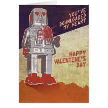 Retro Robot - You've Downloaded My Heart ... Card