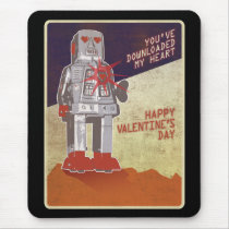 Retro Robot - You've Downloaded My Heart ... mousepads