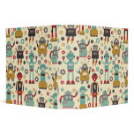 Retro Robots (Cream) 2" Avery Binder