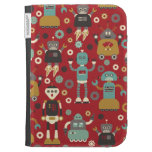 Retro Robots (Red) Caseable Case Cases For Kindle