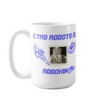 Retro Robots Rule Mug by robokim Retro Robots Rule Mug