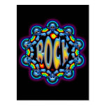 RETRO ROCK GUITARS AND SKULLS POST CARDS