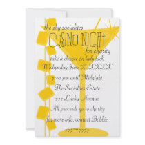Retro Rock Martini Personalized Invitation