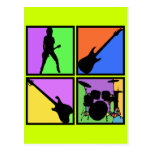 RETRO ROCK SQUARES POSTCARDS