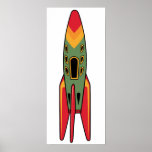 Retro Rocket - Color posters