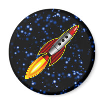Retro Rocket - Customized magnets