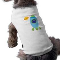Retro Rocket Doggie T Shirt