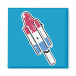 retro rocket ice pop refrigerator magnet
