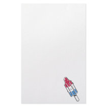 retro rocket ice pop personalized stationery