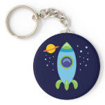 Retro Rocket Keychains