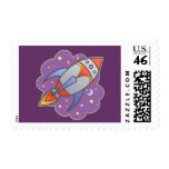 Retro Rocket stamps